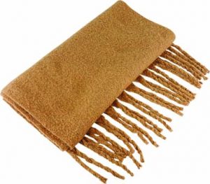 Wide Brushed Polyester Scarf/Wrap | Camel
