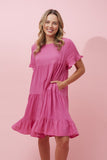 Linen Blend Short Dress