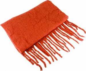 Wide Brushed Polyester Scarf/Wrap | Rust