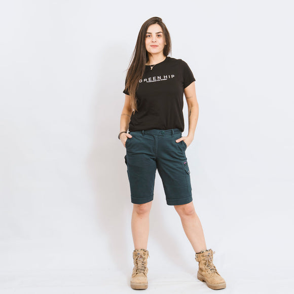 Mid Rise Shorts Give Cargo | Black
