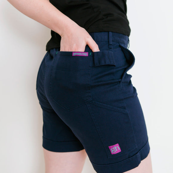 GREEN HIP |High Rise Shorts Original | Blue