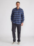 Benny Cotton Brush Shirt | Galactic Cobalt
