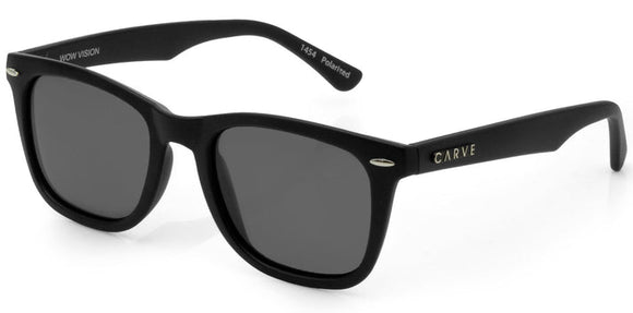 Carve Wow Vision Polarized Sunglasses | Matt Black with Grey Lens