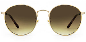 Carve Heidi Sunglasses | Brushed Gold Metal Frame with Gradient Brown Lens