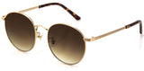 Carve Heidi Sunglasses | Brushed Gold Metal Frame with Gradient Brown Lens