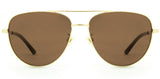 Carve Solana Polarized Sunglasses | Gloss Gold Metal with Brown Lense