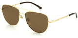 Carve Solana Polarized Sunglasses | Gloss Gold Metal with Brown Lense