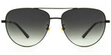 Carve Solana Sunglasses | Gloss Black Metal with Dark Grey-Clear Gradient