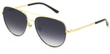 Carve Solana Sunglasses | Gloss Gold-Black Metal with Gradient Grey Lens