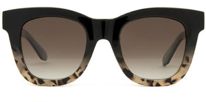 Carve Elba Polarized Sunglasses | Black/Milky Tort with Gradient Brown Lens 36061