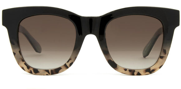 Carve Elba Polarized Sunglasses | Black/Milky Tort with Gradient Brown Lens 36061