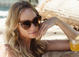 Carve Vivian Sunglasses | Gloss Yellow Tort with Brown Gradient Lens