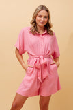 Emily Buttoned Front Jumpsuit | Bubblegum