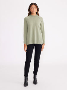 Rib Trim Knit | Sage Grey